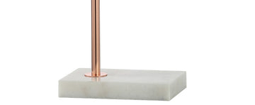 Lorena 22.25" Modern Glam Metal/Marble LED Table Lamp - JONATHAN Y